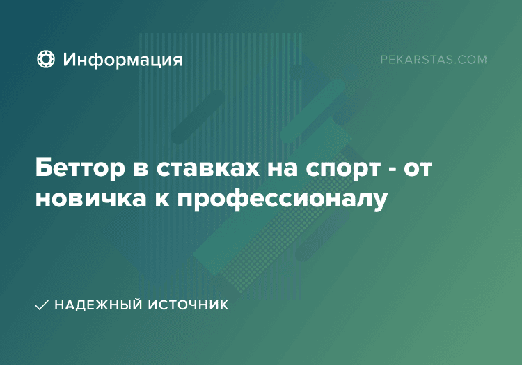 Беттор в ставках на спорт - от новичка к профессионалу