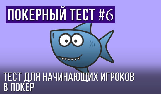 Покерный тест №6: Для начинающих игроков в покер