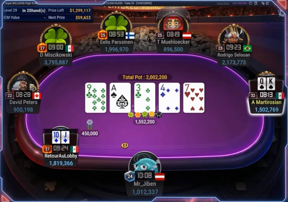Тренер «Exan13» разбирает 3 раздачи с турнира Super MILLION$ на ПокерОК 2