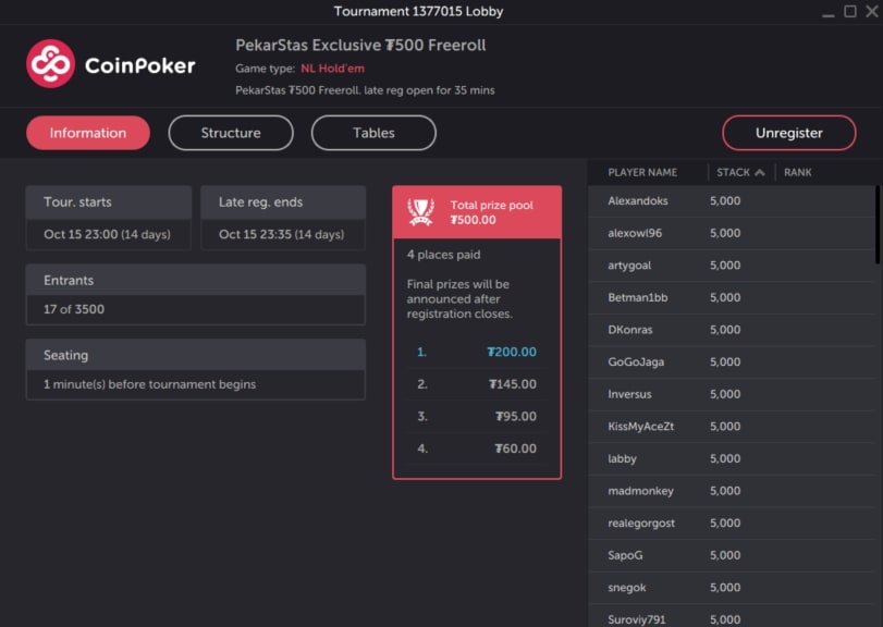 Разыгрываем $1,000 среди игроков PekarStas на CoinPoker — во фриролле и флипаут турнире 2