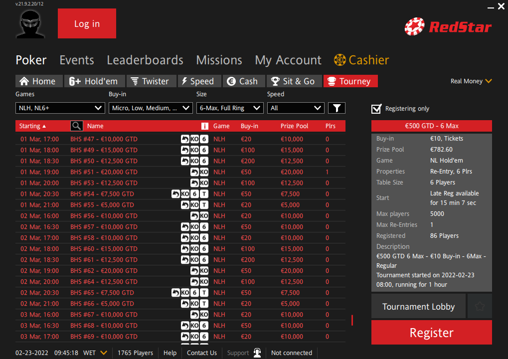 В комнате RedStar Poker пройдет фестиваль Bounty Hunter Series с призовым фондом €1,500,000 1