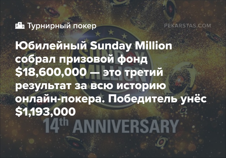 рекордный Sunday Million
