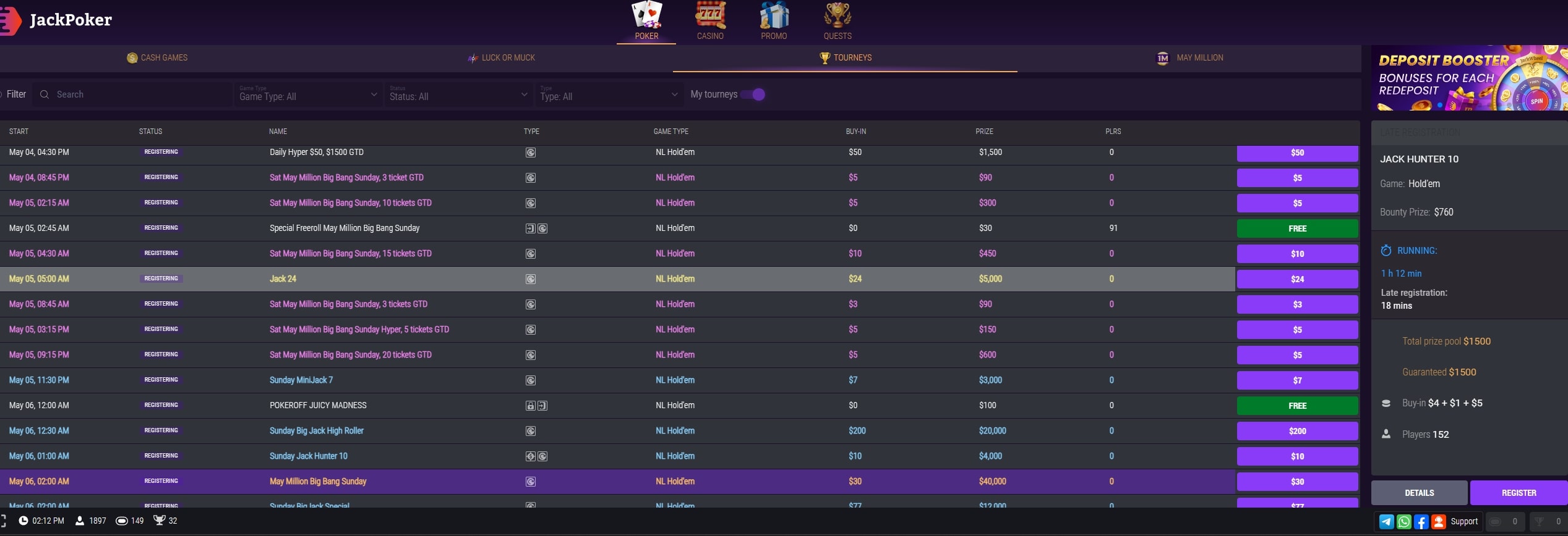 В комнате JackPoker пройдет серия May Million – ее гарантия составит $1,000,000 1