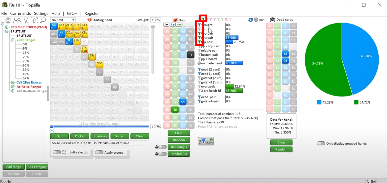 Как использовать FlopZilla PRO при анализе раздач, чтобы лучше понимать диапазоны №6 6