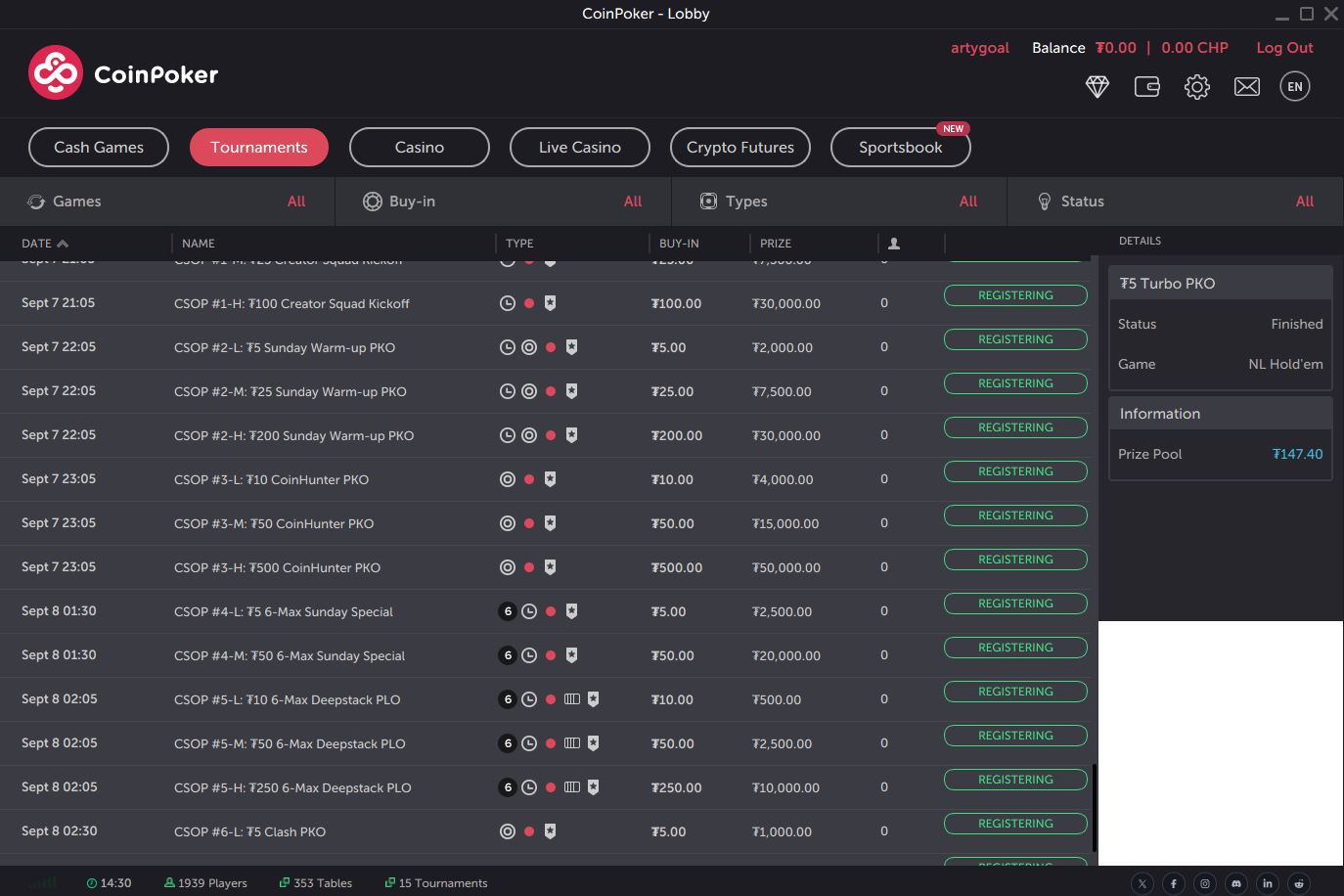 В комнате CoinPoker пройдет серия CSOP Fall с гарантией $6,000,000 1