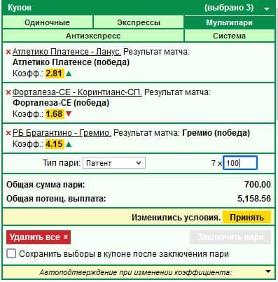 Патент в ставках на спорт: что это такое, как рассчитать и где сделать 1