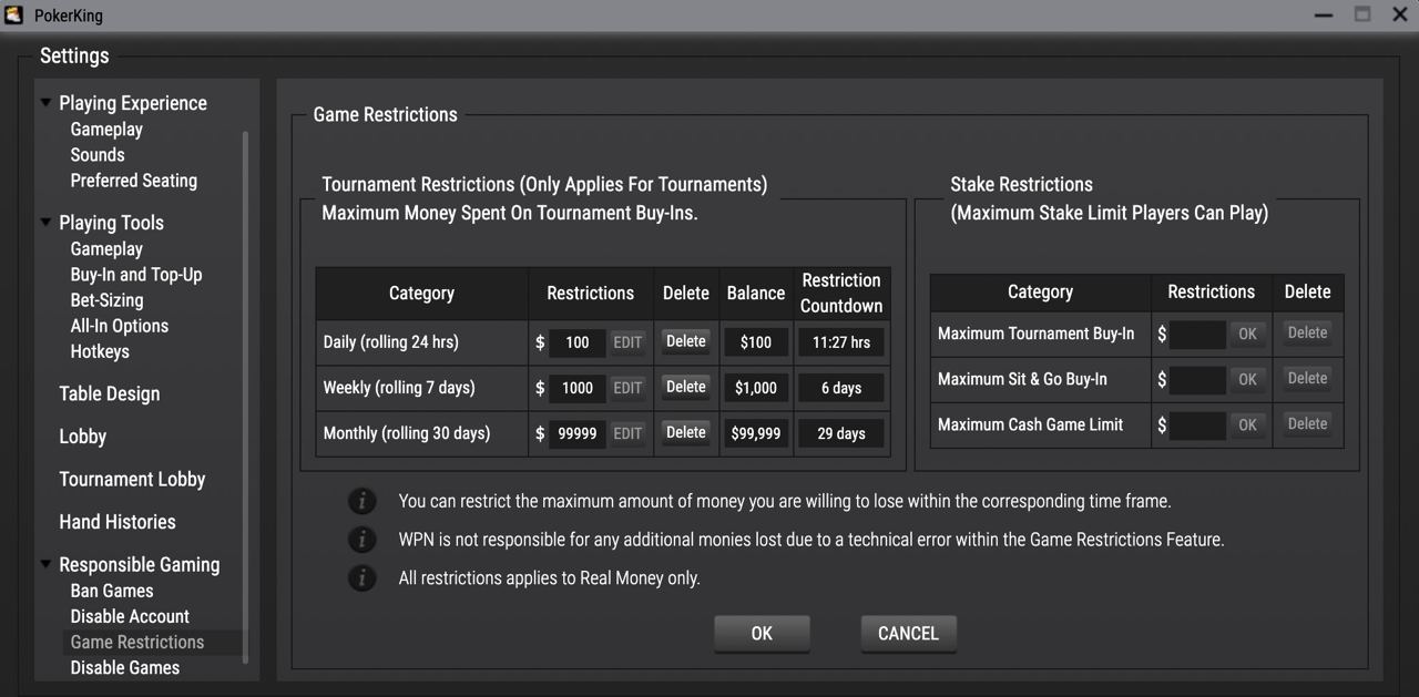 Что нового на PokerKing – добавили поддержку USDT в сети ERC-20, стоп-лоссы и самоограничения 1