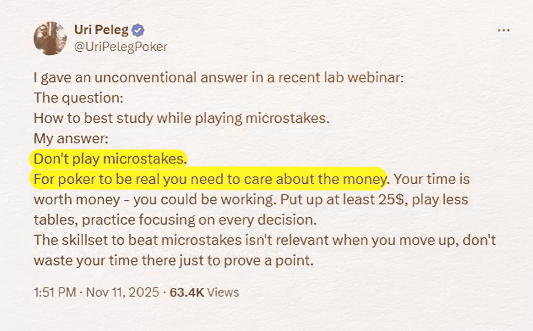 Игра на микролимитах - это годы жизни на ветер, и всё ради умений, которые перестают работать выше 1