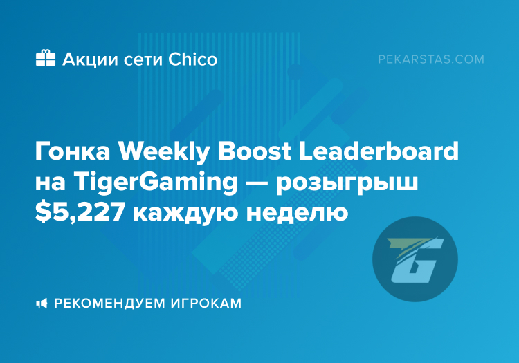 Weekly Boost Leaderboard TigerGaming chico